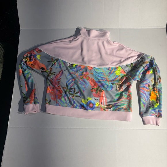 Nike Multicolor women crop Floral zip up Jacket size Large - Picture 10 of 10